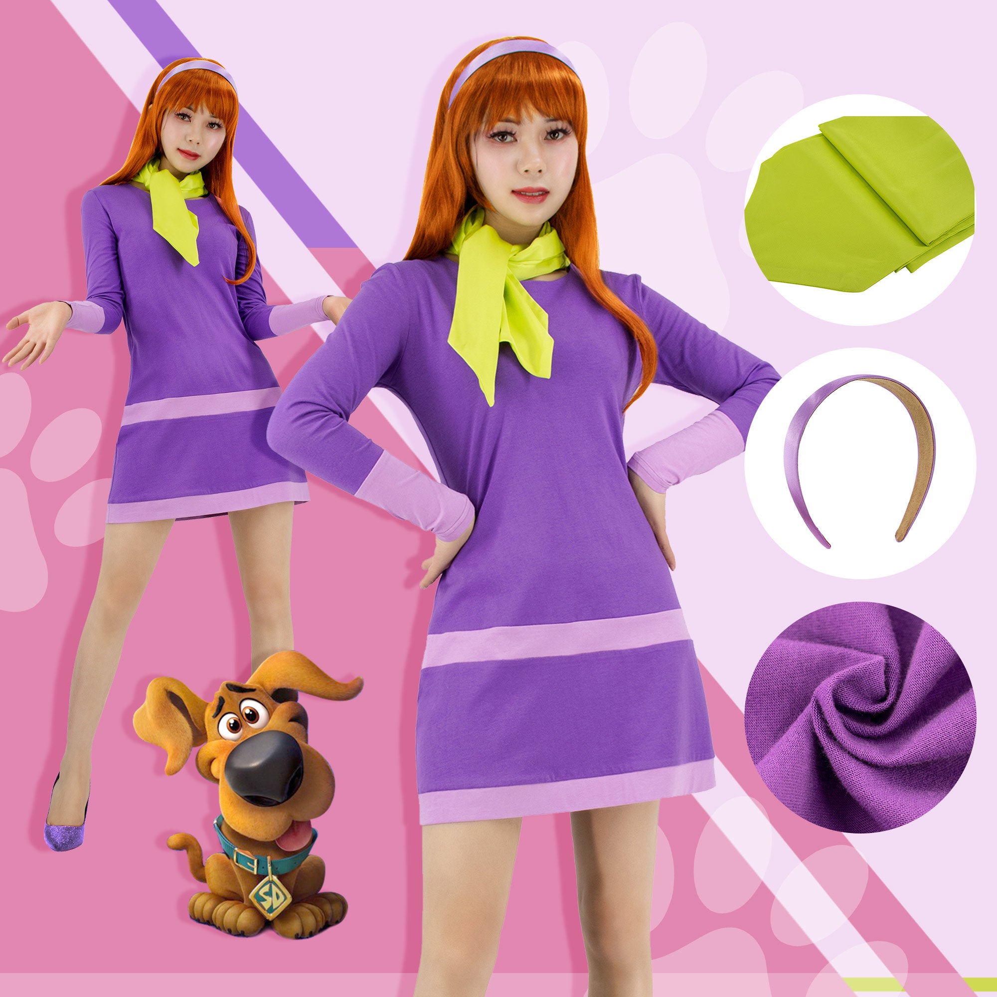 Styling yourself in Trendy Scooby Doo Daphne Cosplay for a Party DAZCOS Styling yourself in Trendy Scooby Doo Daphne Cosplay for a Party DAZCOS