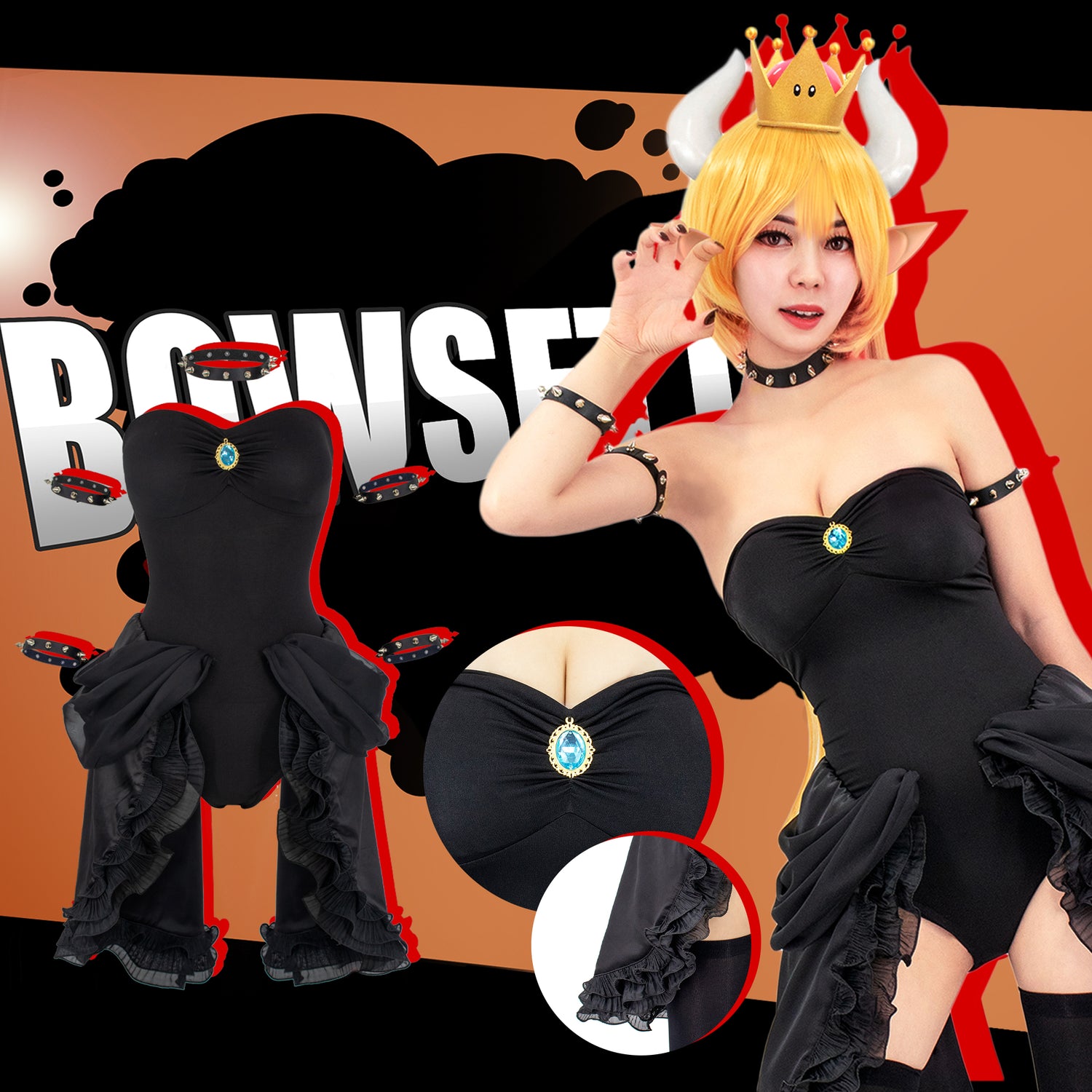 Bowsette Cosplay Costume