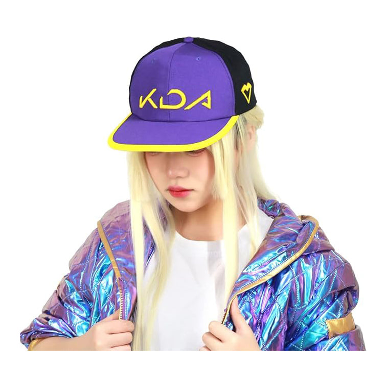 Cosplay Baseball Caps for Women Adjustable Purple Black Sun Hat Daily Wear