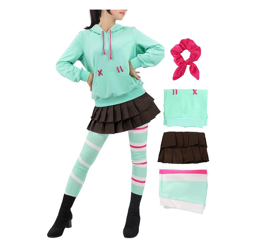 Vane Cosplay Outfit Hoodie Skirt