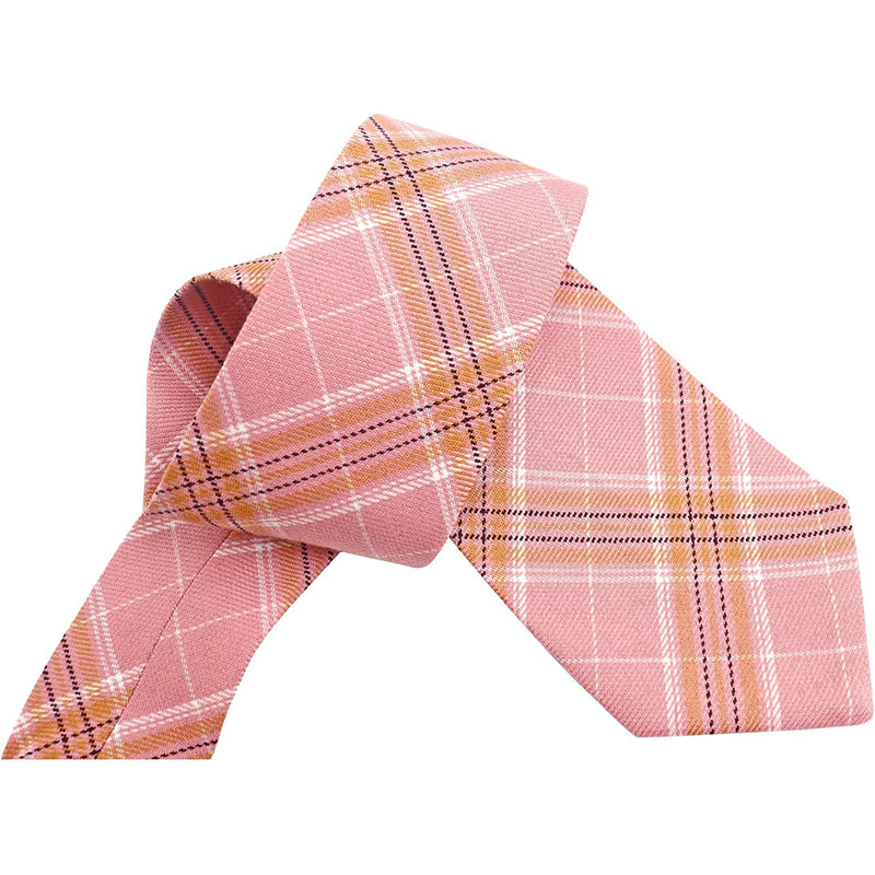 2 Pcs Necktie Bow Tie Unisex Uniform Adjustable Plaid Tartan Bow Tie Necktie Set Cosplay Costume Accessories For Halloween Party
