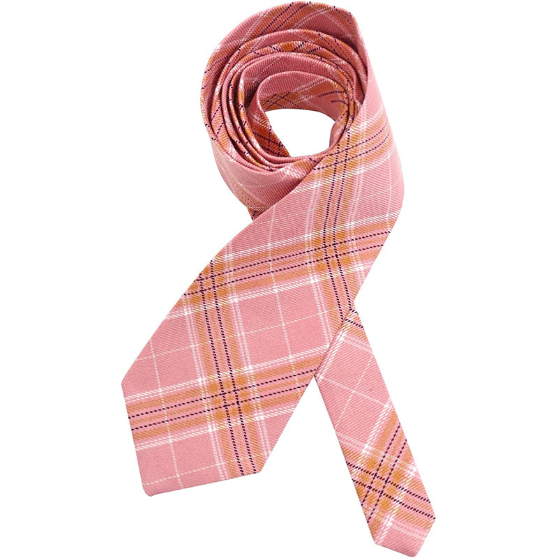 2 Pcs Necktie Bow Tie Unisex Uniform Adjustable Plaid Tartan Bow Tie Necktie Set Cosplay Costume Accessories For Halloween Party