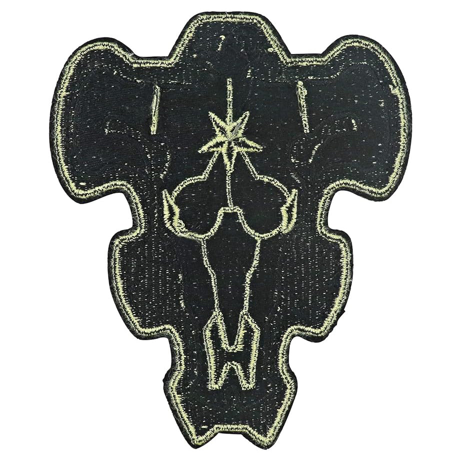 Embroidery Badge Black Patch Garment Applique Cosplay Accessory