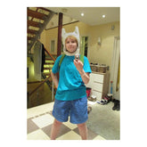 Finn Hat White Bunny Ears for Easter Day Costume Halloween