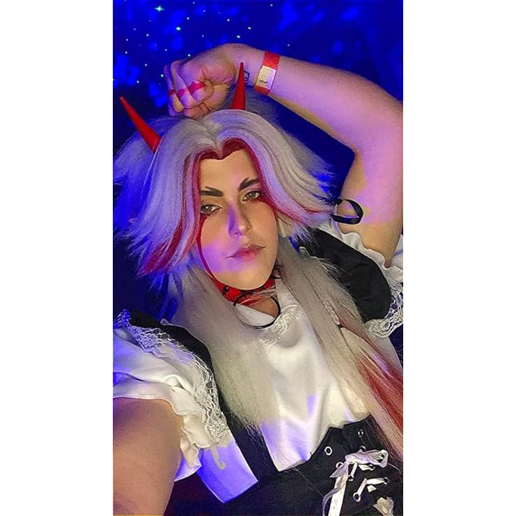 Red Cosplay Horns Hair Clips Headwear