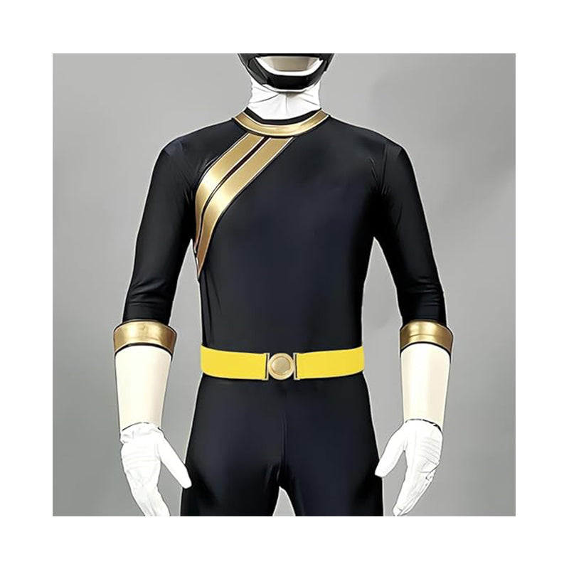 Men Elastic Adjustable Cosplay Belt Black Yellow Belt Costumes Accessories