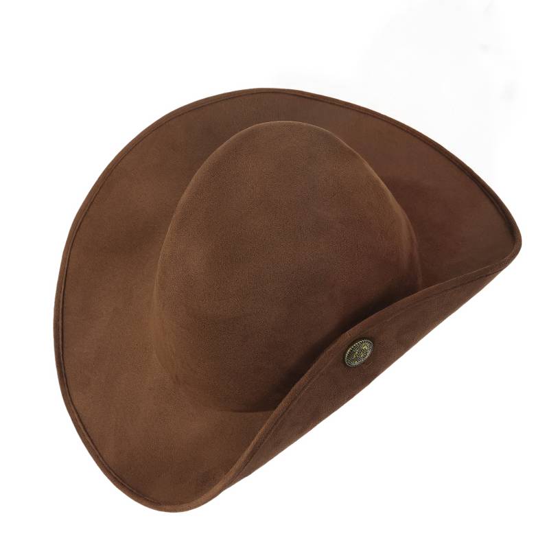 Unisex Medieval Renaissance Musketeer Hat Colonial Tricorn Cap Headwear Hat Costume Accessories
