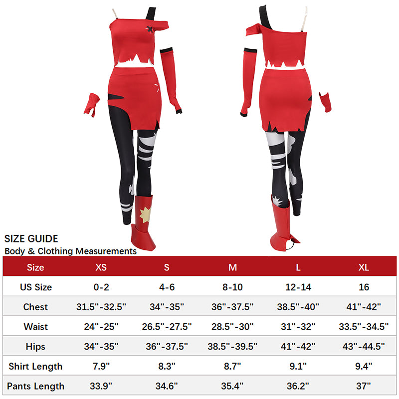 Women Cherri Bomb Cosplay Costume With Gloves Eye Mask Shoes Cover Full Set Outfit