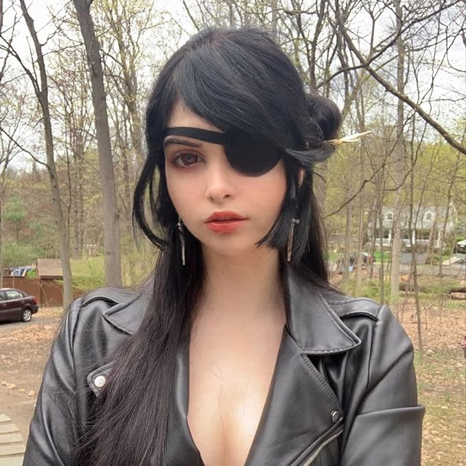 Eyepatch Cosplay Black White Costume