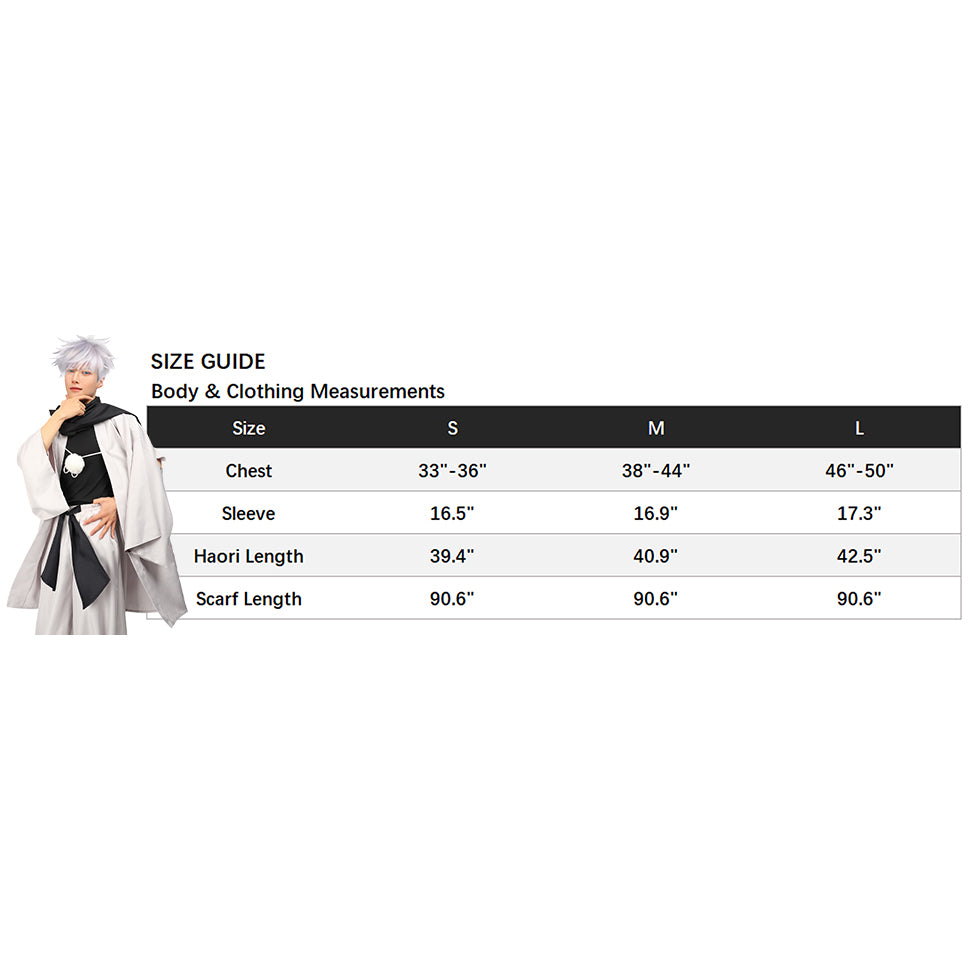 Satoru Cosplay Haori Kimono Jacket Men with Scarf Satoru Costume Adult Outfits Japan Kimono Comic-Con Carnival Clothing