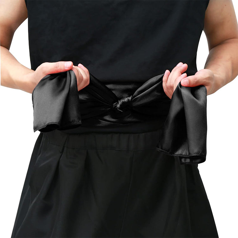 Anime Karate Sash Kung Fu Suit Satin Waist Belt 2 PCS 126”*13” Pirate Cosplay Sash Costume Accessories For Halloween Party