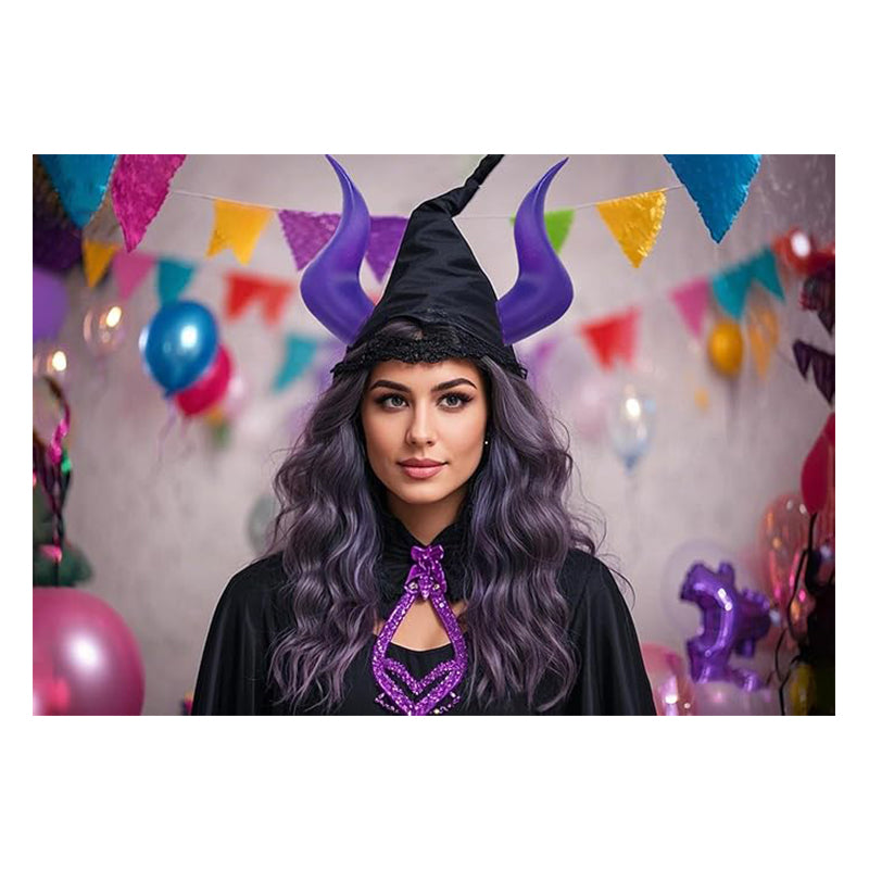 Anime Purple Horn Hairpin Angel Hair Clip Headband Devil Horns Ears Hairband Cosplay Costume Accessories For Halloween Party