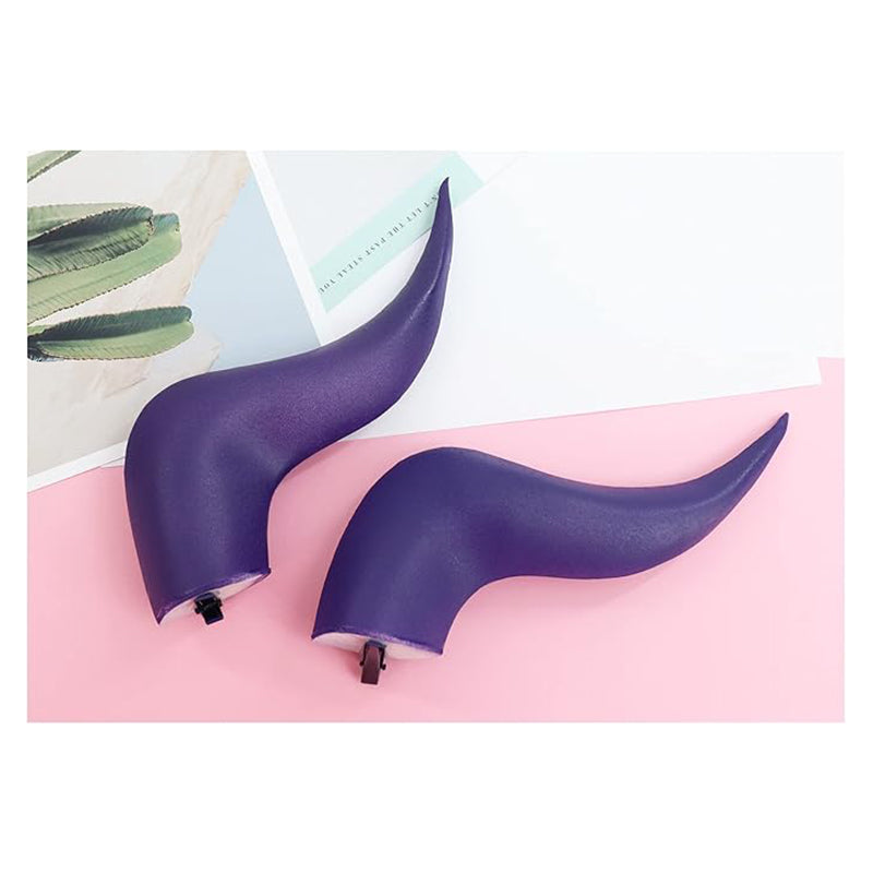 Anime Purple Horn Hairpin Angel Hair Clip Headband Devil Horns Ears Hairband Cosplay Costume Accessories For Halloween Party