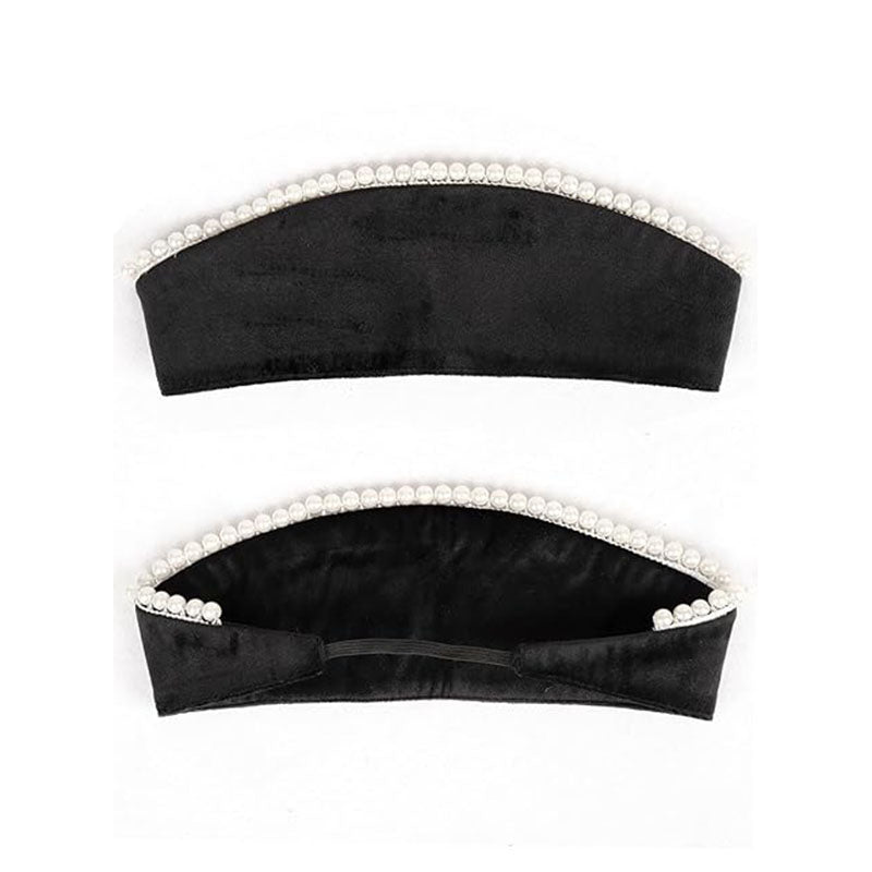 Anne Headband Velvet Pearl Tudor French Hood Gothic Renaissance Halloween Hair Costume Accessories