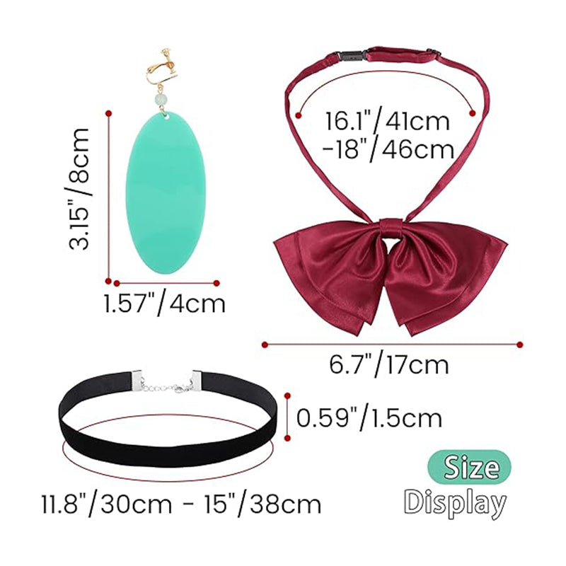 Ayase Cosplay Earring with Choker Bow Tie Costume Accessories For Halloween
