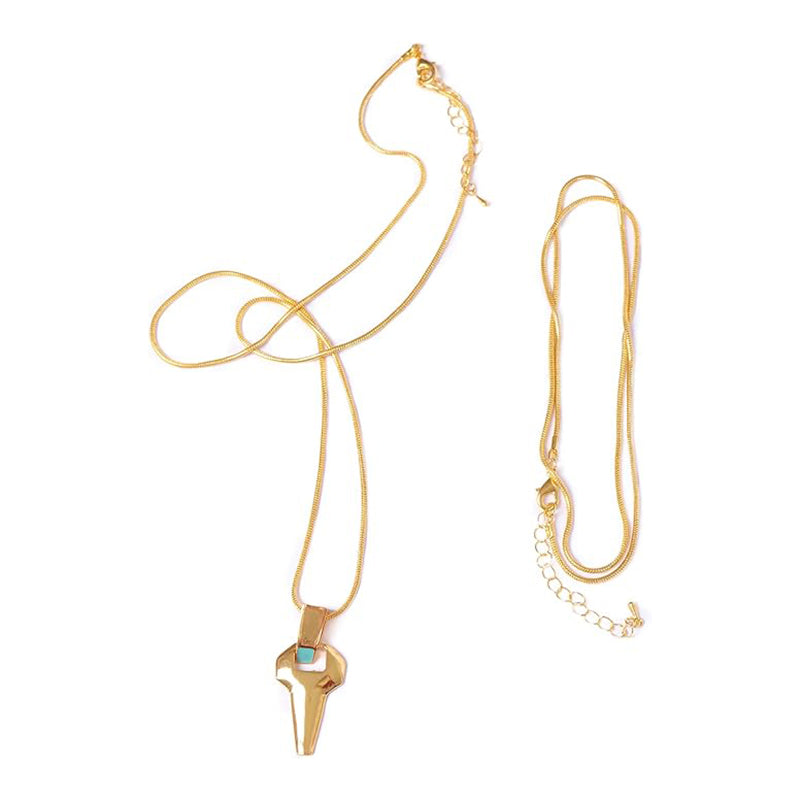 David Cosplay Necklaces Snake Chain Pedant 2 PCS Costume Accessories