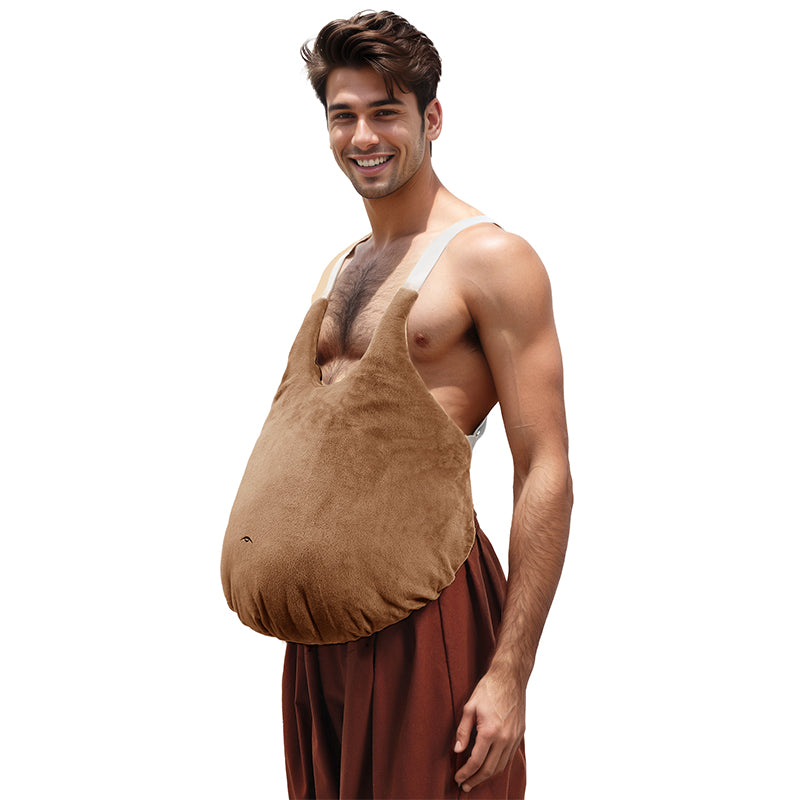 Fake Belly Padding Costume Accessory Adjustable Fat Suit Prop For Halloween Party