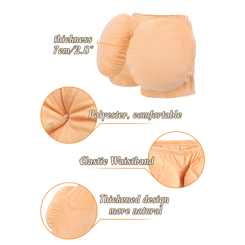 Fake Booty Butt Cheeks Granny Old Lady Costume Cosplay Accessories for Halloween Christmas