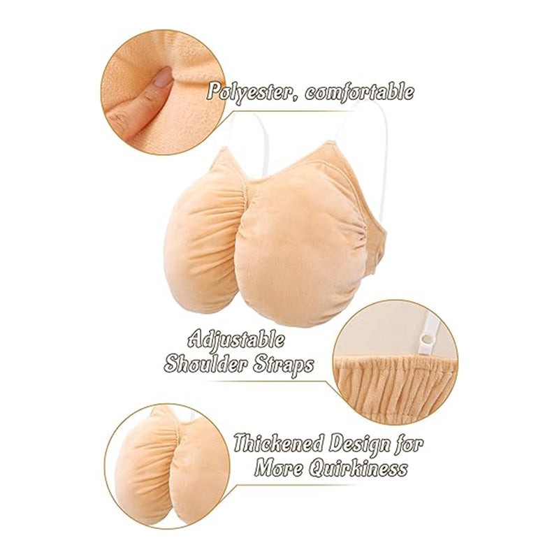 Fake Chest Old Lady Grandma Bust Cosplay Costume Accessories For Halloween Christmas
