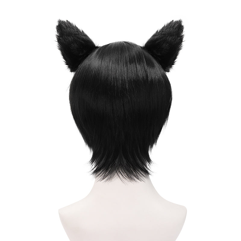Izutsumi Cosplay Wig with Cat Ears Headband for Halloween Party