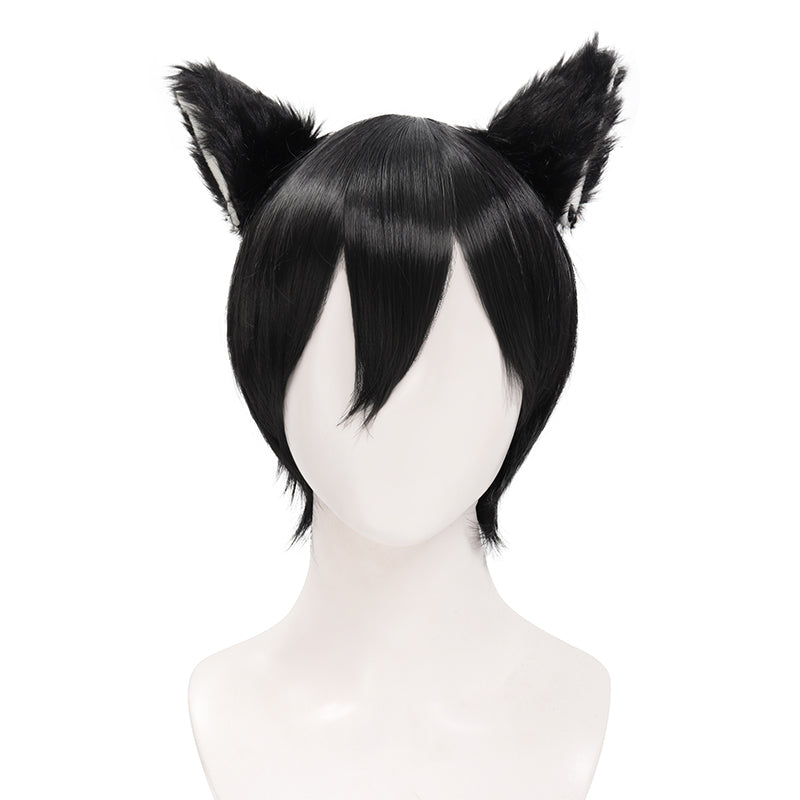 Izutsumi Cosplay Wig with Cat Ears Headband for Halloween Party