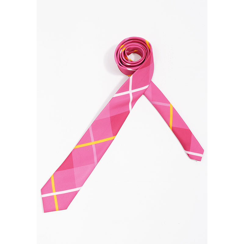 Necktie Bow Tie 2 Pcs Set Uniform Adjustable Plaid Tartan Bow Tie Necktie Set