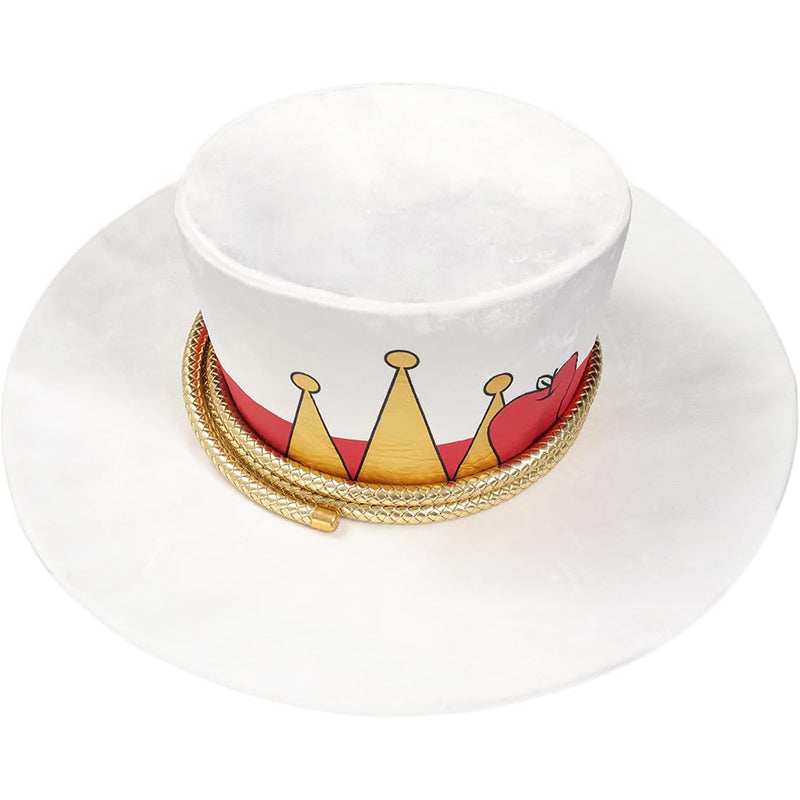 Lucifer Morningstar Cosplay Hat White Red Cap Costume Accessory For Halloween Party