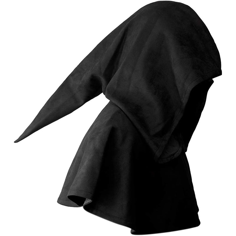 Medieval Cowl Hat Sturdy Faux Suede Pagan Cosplay Costume Accessories for Halloween Party