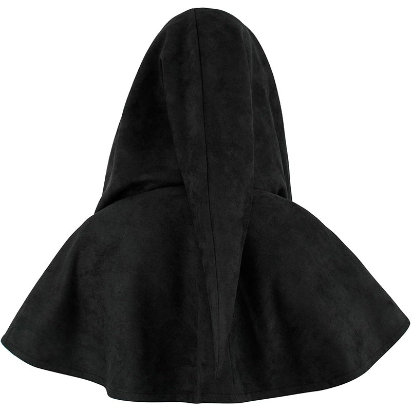 Medieval Cowl Hat Sturdy Faux Suede Pagan Cosplay Costume Accessories for Halloween Party