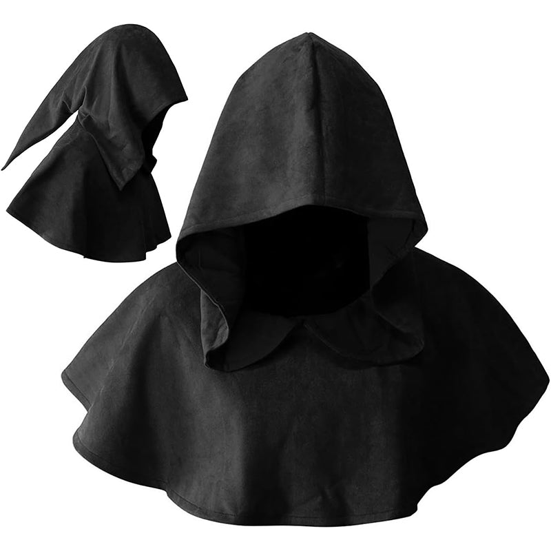 Medieval Cowl Hat Sturdy Faux Suede Pagan Cosplay Costume Accessories for Halloween Party