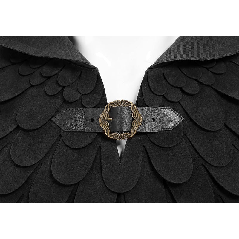 Medieval Cowl Scaly Hat Renaissance Cape Hooded Gothic Pagan Scale Neck Armor Costume Accessories