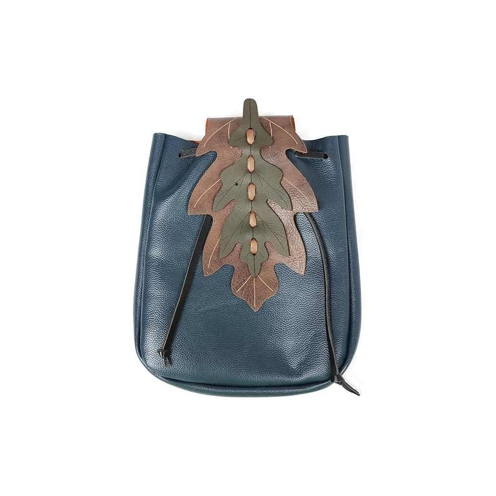 Medieval Drawstring PU Leather Belt Pouch Renaissance Vintage Waist Bag Coin Purse for LARP Pirate Gothic Accessories