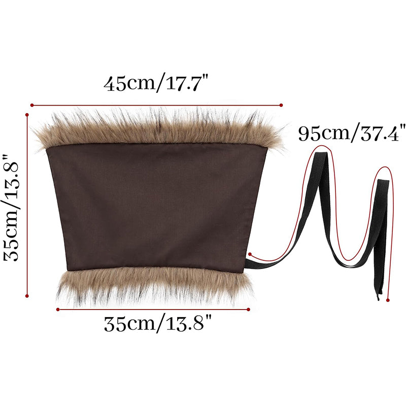 Medieval Faux Fur Arm Wrap Linen Cuffs Renaissance Eskimo LARP Arm Wraps Costume Accessories
