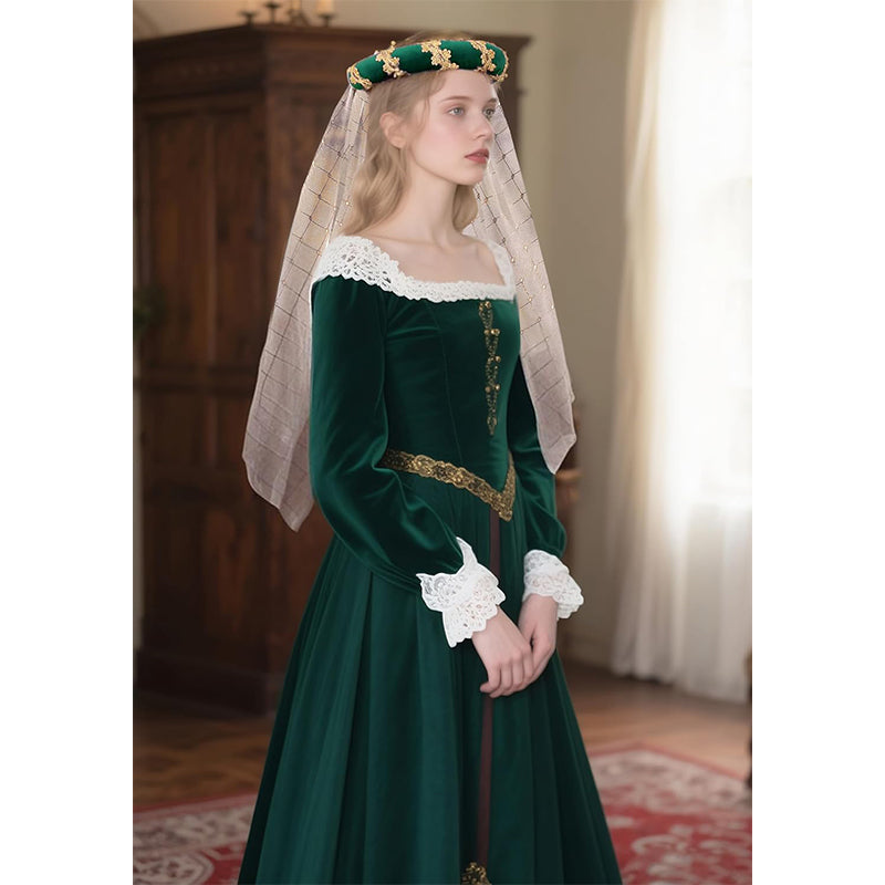 Medieval Headwear Headpiece Bourrelet With Gold Trim Renaissance Padded Roll Chaplets Coif Cap Velvet Costume Accessories