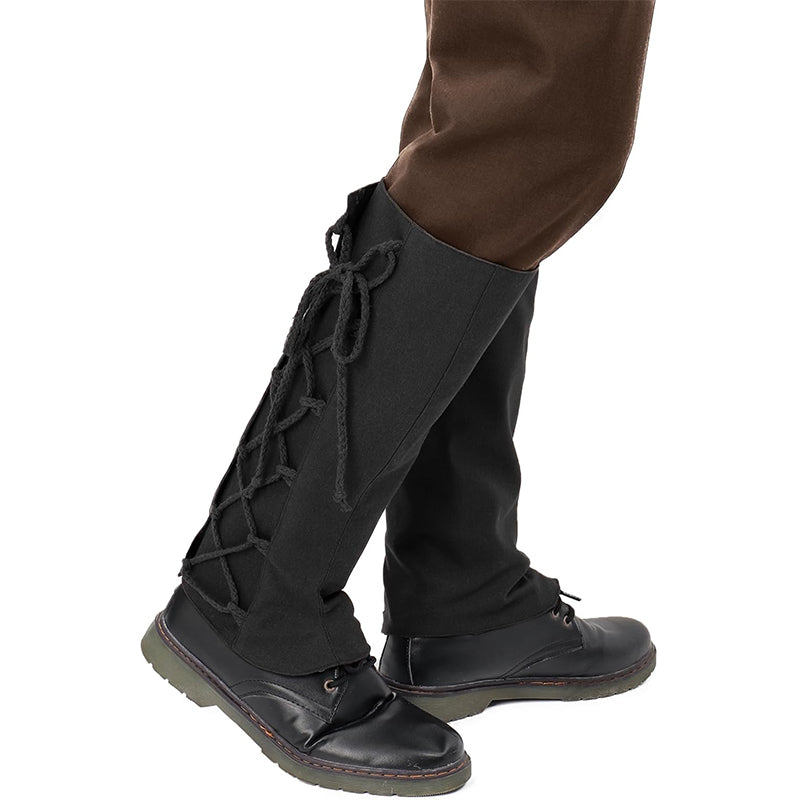 Medieval Pirate Boot Covers Renaissance Leg Gaiters Linen Leg Covers Cosplay Costume Accessories