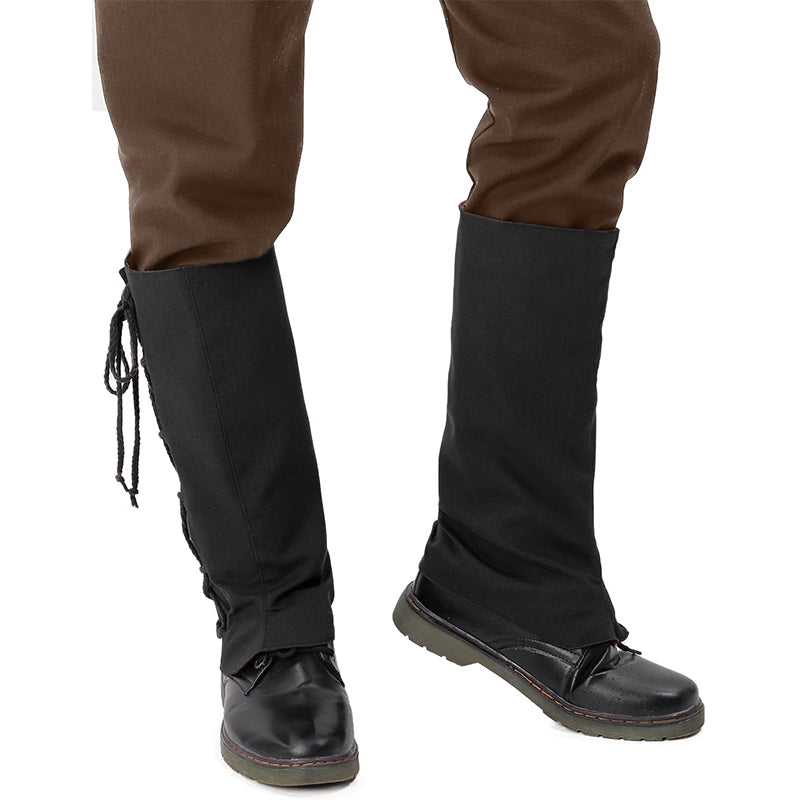 Medieval Pirate Boot Covers Renaissance Leg Gaiters Linen Leg Covers Cosplay Costume Accessories