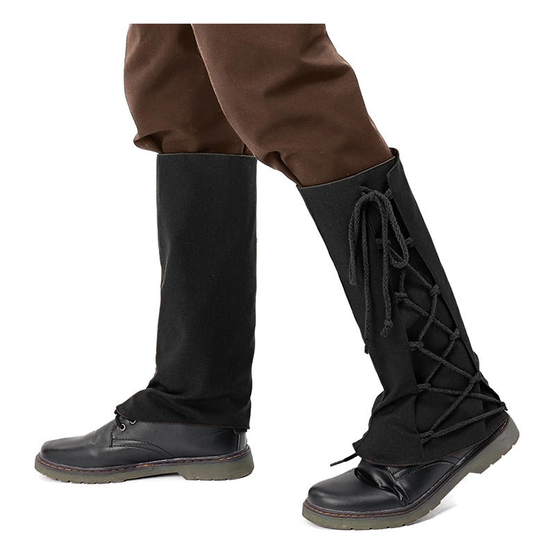 Medieval Pirate Boot Covers Renaissance Leg Gaiters Linen Leg Covers Cosplay Costume Accessories