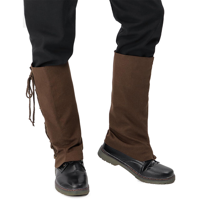 Medieval Pirate Boot Covers Renaissance Leg Gaiters Linen Leg Covers Cosplay Costume Accessories
