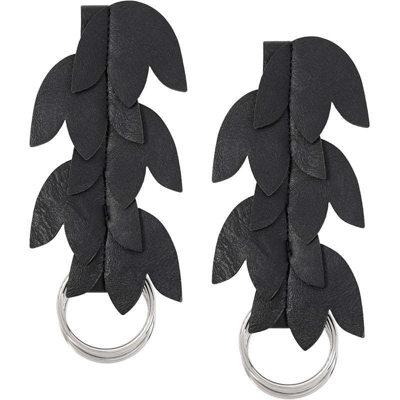 Medieval Ren Faire Cosplay Dress Leaf Waistband Renaissance Skirt Hikes Faux Leather Leaf Shape Cosplay Costume Accessories