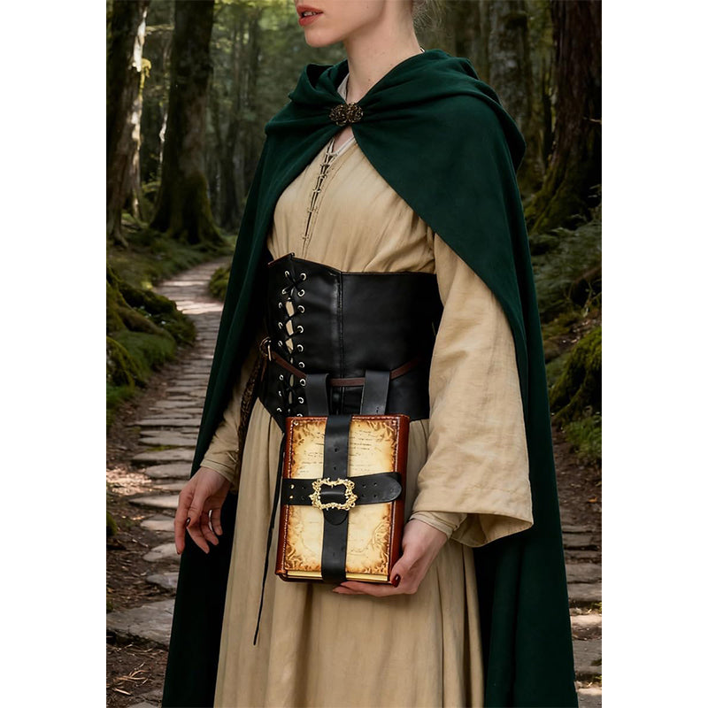 Medieval Renaissance Book Holder Strap Cover Reading Carrier Holder Adjustable Belt Book Holder LARP Cosplay Costume Accessories