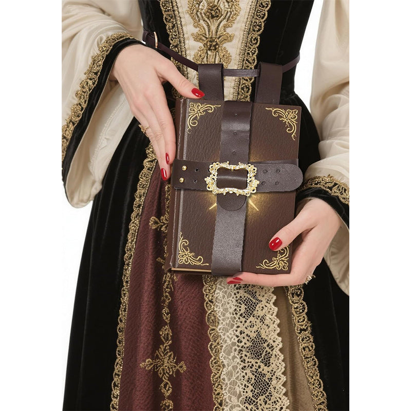 Medieval Renaissance Book Holder Strap Cover Reading Carrier Holder Adjustable Belt Book Holder LARP Cosplay Costume Accessories