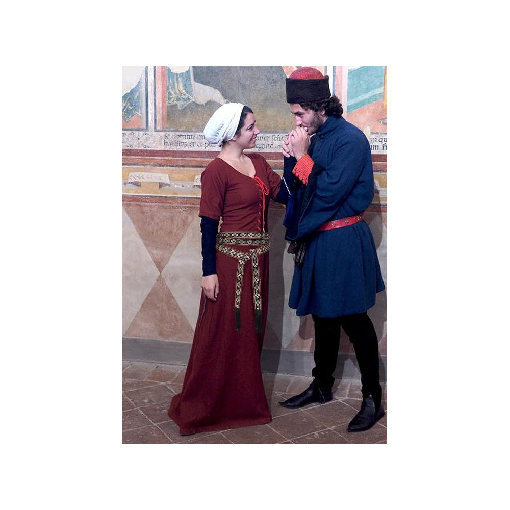 Medieval Vintage Waist Belt with Wave Trim Pirate Cosplay Costume Accessory