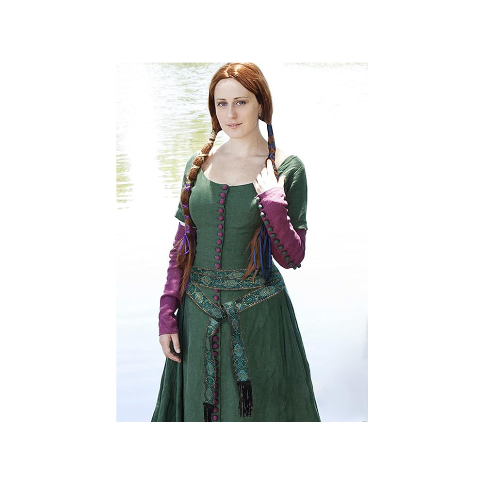 Medieval Vintage Waist Belt with Wave Trim Pirate Cosplay Costume Accessory