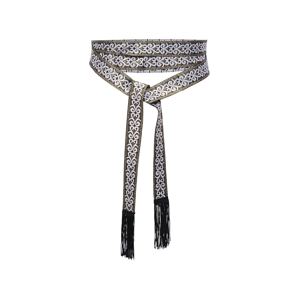 Medieval Vintage Waist Belt with Wave Trim Pirate Cosplay Costume Accessory