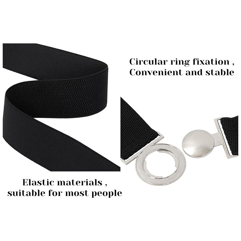 Men Elastic Adjustable Cosplay Belt Black Yellow Belt Costumes Accessories