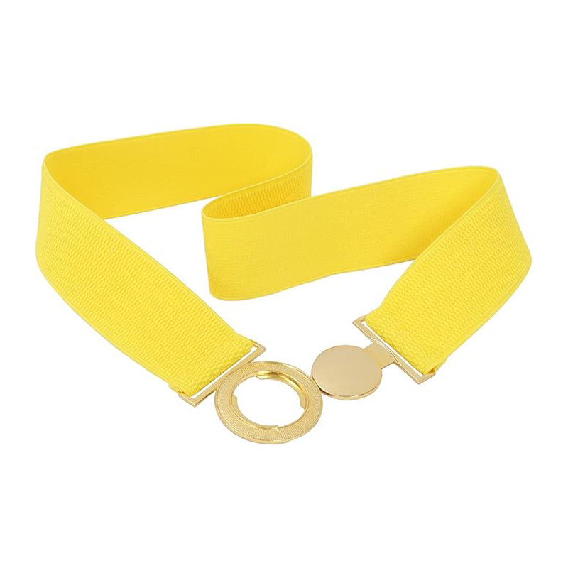 Men Elastic Adjustable Cosplay Belt Black Yellow Belt Costumes Accessories