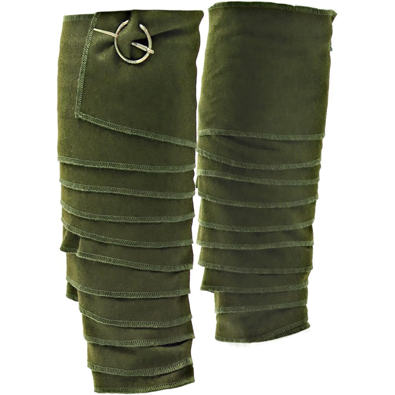 Men Medieval Pirate Leg Wraps With Brooch Pins Renaissance Leg Covers Cosplay Costume Accessories For Party Halloween Daily Wear