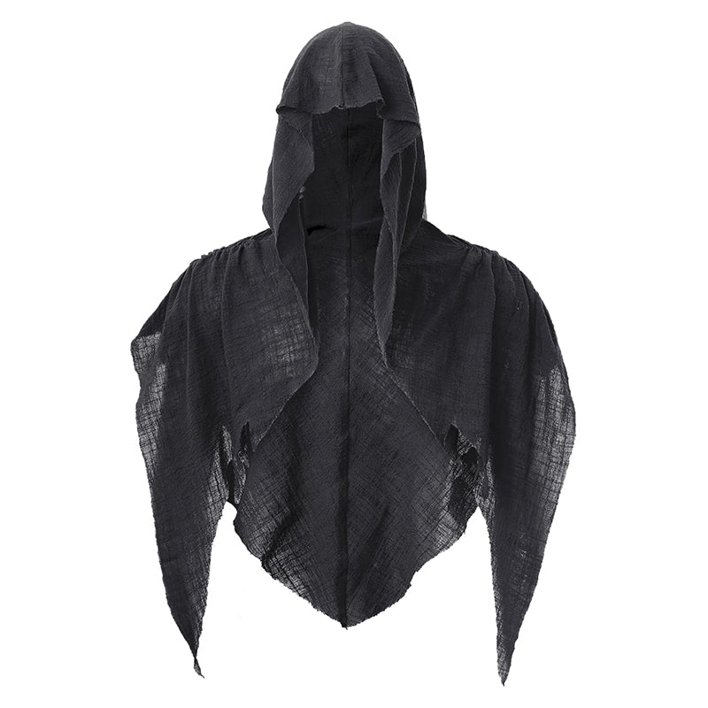 Men Medieval Renaissance Cape Scary Grim Reaper Ghost Robe Gothic Witch Cosplay Hooded Cloak For Halloween Party