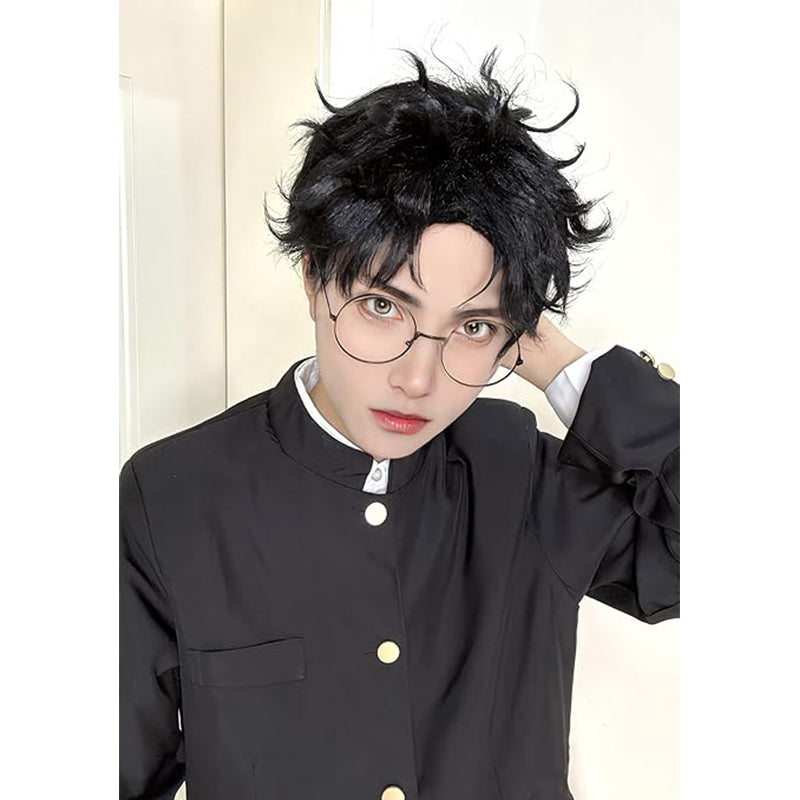 Men Okarun Cosplay Wig Anime Hair Wig for Halloween Party