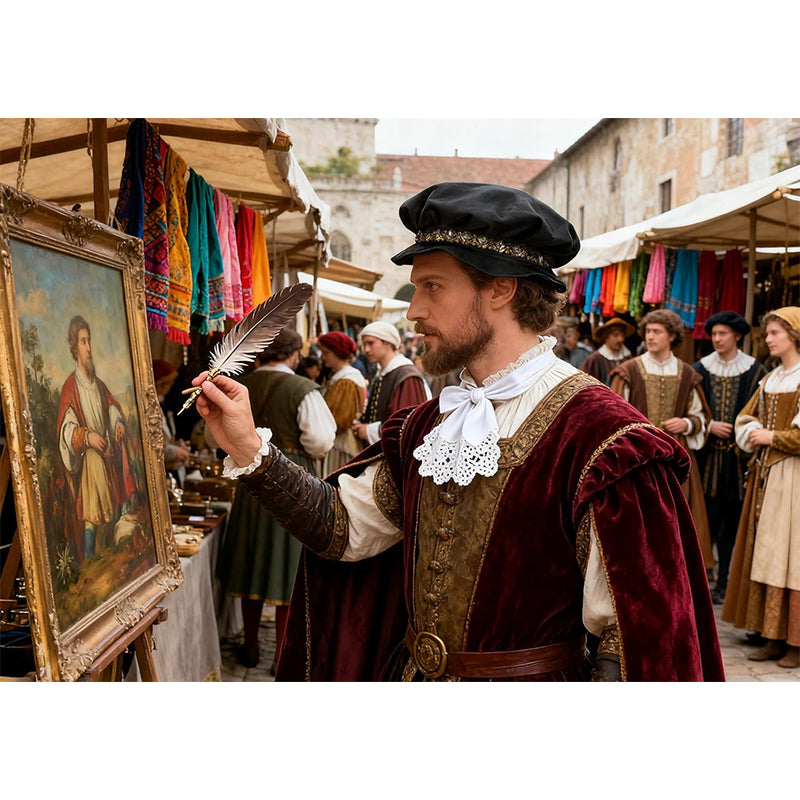Men Renaissance Tudor Hat Medieval Beret Cap Ren Faire Court Classic Short Brim Cap Minstrel Headwear Costume Accessories